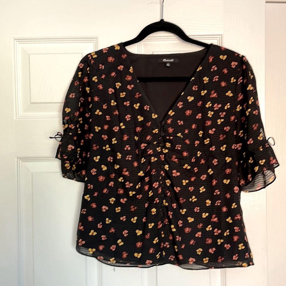 Madewell Flowered blouse